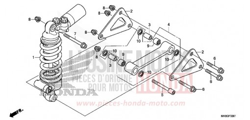 COUSSIN ARRIERE (CBR1000S/SA) CBR1000SAF de 2015